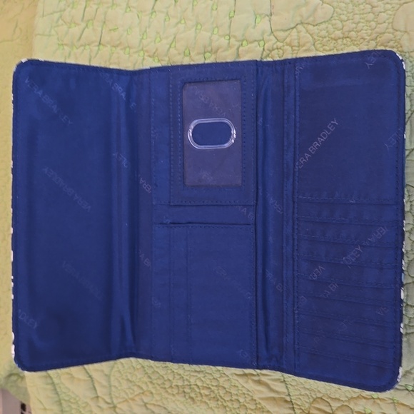 Vera Bradley, iconic fabric Wallet, interior pockets, slots, exterior zipper - Picture 7 of 13